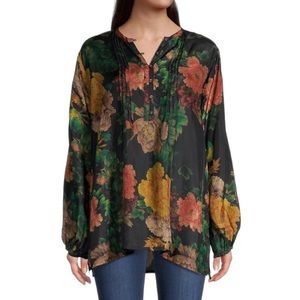 Johnny Was Bayani Everly Silk Blouse